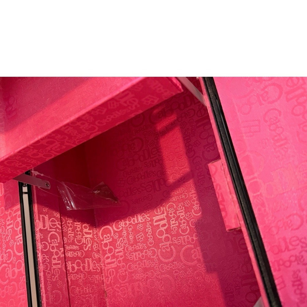 Caboodles Professional Makeup Train Case Black Pink 6 Cantilever Trays with Key - Picture 6 of 7